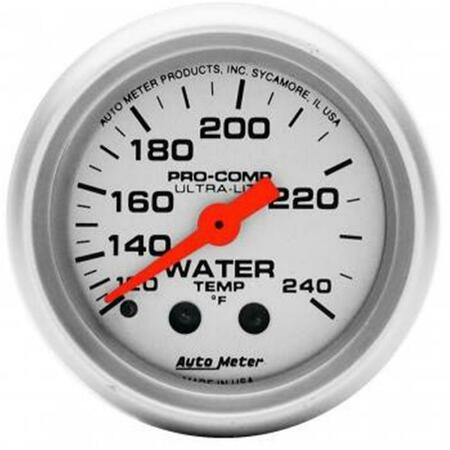 TOOL 4332 Mini Ultra-Lite Water Temperature Gauge - 2.06 in. - 120-240 deg TO3634269